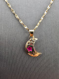 14k Gold Chain w/Pendant - Moon