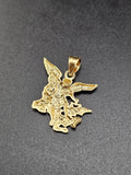 14k Gold Pendant - Saint Michael Archangel & the Devil