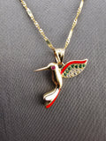 14k Gold Chain w/Pendant - Hummingbird