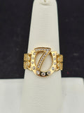 14K Gold Ring - Good Luck