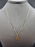 14k Gold Chain w/Pendant - Star of David