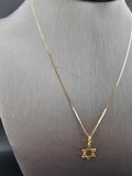 14k Gold Chain w/Pendant - Star of David