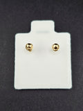 14K Gold Earrings - Multi-Color Quarter Moon