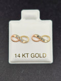 14K Gold Earrings - Multi-Color Infinity