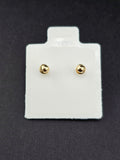 14K Gold Earrings - Multi-Color Heart Bow