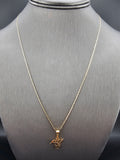 14k Gold Chain w/Pendant - Hummingbird
