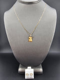 14k Gold Chain w/Pendant & Earrings - My Baptism
