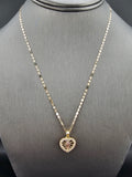 14k Gold Chain w/Pendant & Earrings - Virgin Mary