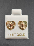 14k Gold Chain w/Pendant & Earrings - Virgin Mary