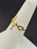 14K Gold Ring - Heart Beat