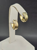 14K Gold Earrings - Huggie Hoops