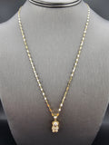 14k Gold Chain w/Pendant - Bear