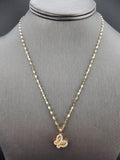 14k Gold Chain w/Pendant - Butterfly