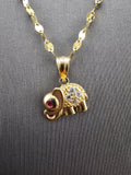 14k Gold Chain w/Pendant - Elephant