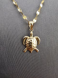 14k Gold Chain w/Pendant - Turtle