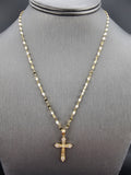 14k Gold Chain w/Pendant - Jesus on Cross