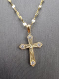 14k Gold Chain w/Pendant - Jesus on Cross
