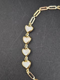 14k Gold Bracelet - Hearts