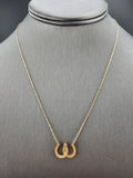 14k Gold Necklace - Horse shoe