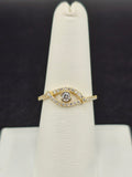 14K Gold Ring - Evil Eye