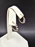 14K Gold Earrings - Heart Huggie Hoops