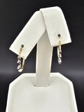 14K Gold Earrings - Heart Huggie Hoops