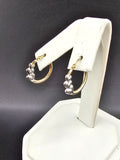 14K Gold Earrings - Heart Huggie Hoops