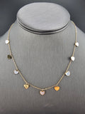 14k Gold Necklace - Hearts