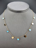 14k Gold Necklace - Hearts