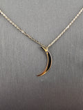 14k Gold Necklace - Moon w/Stars