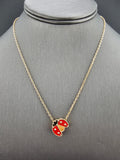 14k Gold Necklace - Lady Bug