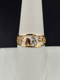 14K Gold Ring - Good Luck