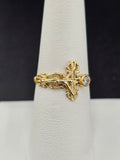 14K Gold Ring - Jesus on Cross
