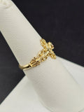 14K Gold Ring - Jesus on Cross