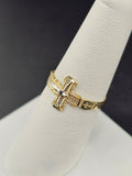 14K Gold Ring - Jesus on Cross