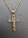 14k Gold Chain w/Pendant - Virgin Mary on Cross