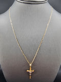 14k Gold Chain w/Pendant - Jesus on Cross
