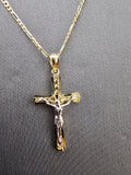 14k Gold Chain w/Pendant - Jesus on Cross
