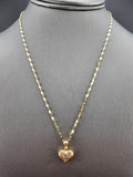 14k Gold Chain w/Pendant - Heart