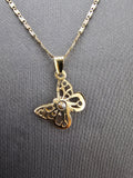 14k Gold Chain w/Pendant - Butterfly