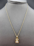 14k Gold Chain w/Pendant - Bear