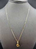 14k Gold Chain w/Pendant - Rose