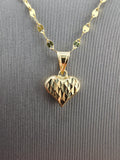 14k Gold Chain w/Pendant - Heart