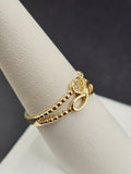 14K Gold Ring - Infinity w/Heart