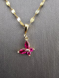 14k Gold Chain w/Pendant - Butterfly