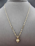 14k Gold Chain w/Pendant - Heart