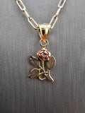 14k Gold Chain w/Pendant - Rose