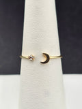 14K Gold Ring - Star and Moon