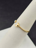 14K Gold Ring - Star and Moon