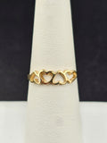 14K Gold Ring - Hearts